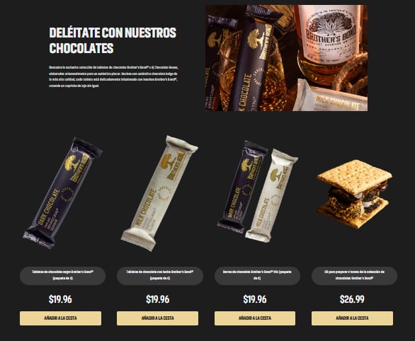 Los chocolates son otro de los productos estrella de los actores