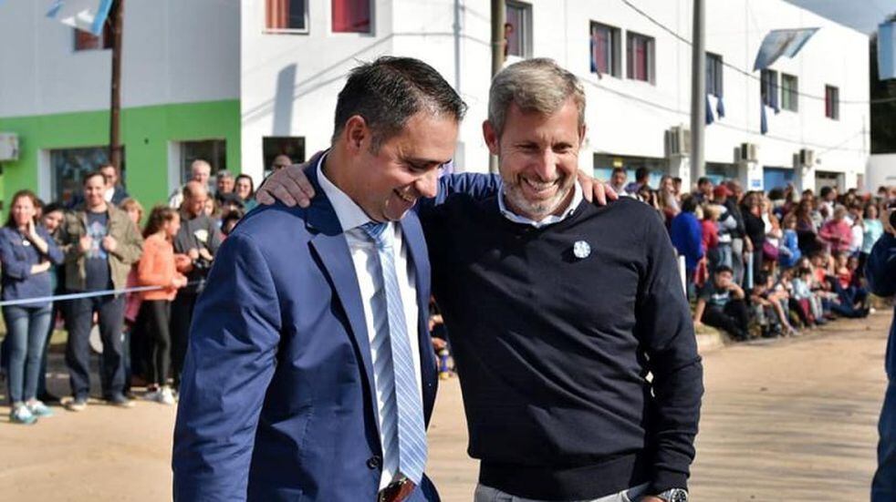 Mauricio Germán Davico, intendente de Gualeguaychú, con Rogelio Frigerio