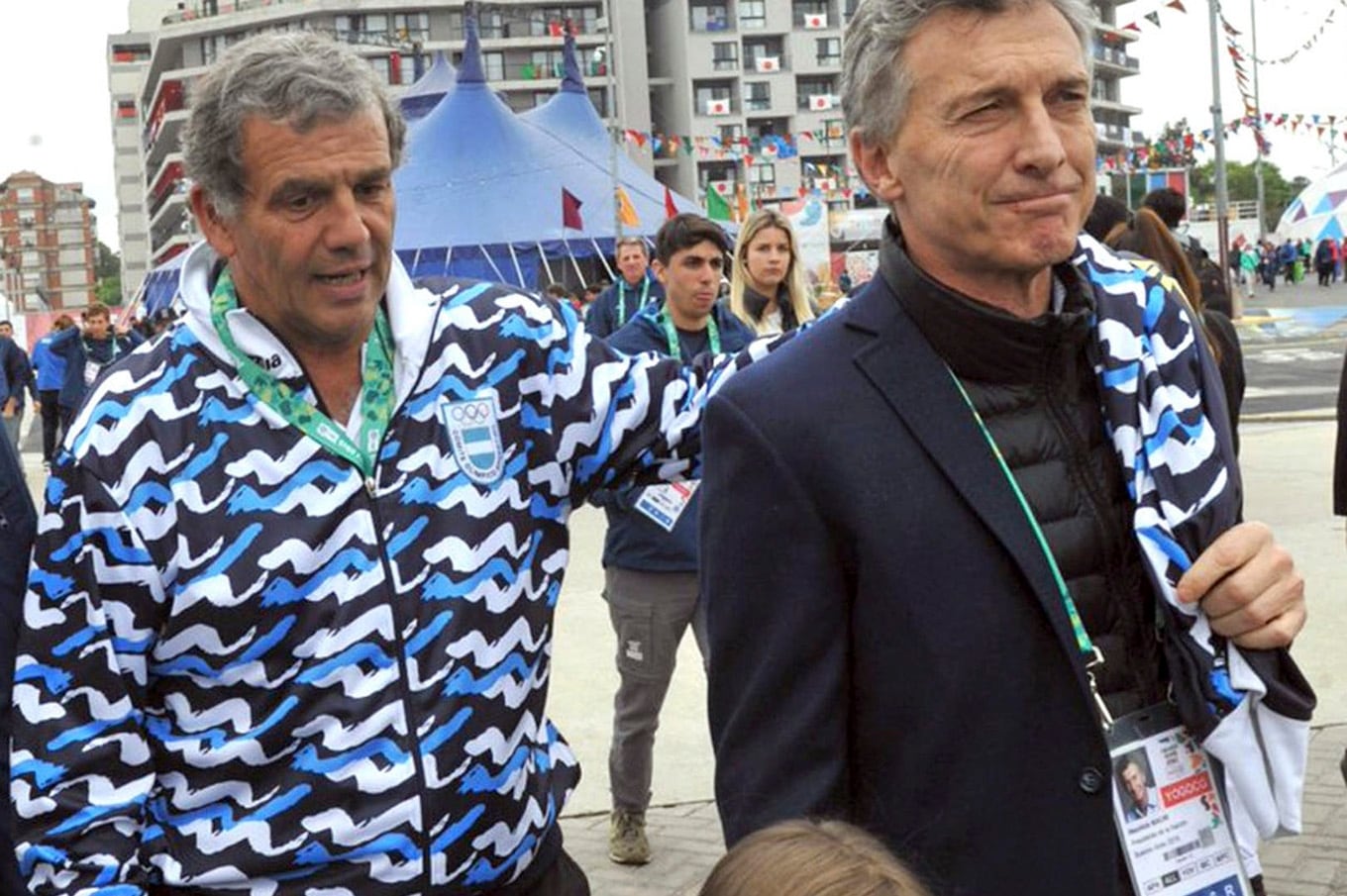 Diogenes de Urquiza y Mauricio Macri en los JJOO