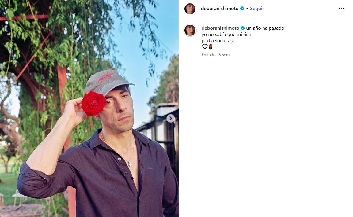 Débora Nishimoto y Esteban Lamothe celebraron un año de amor (Foto: Instagram/@deboranishimoto)