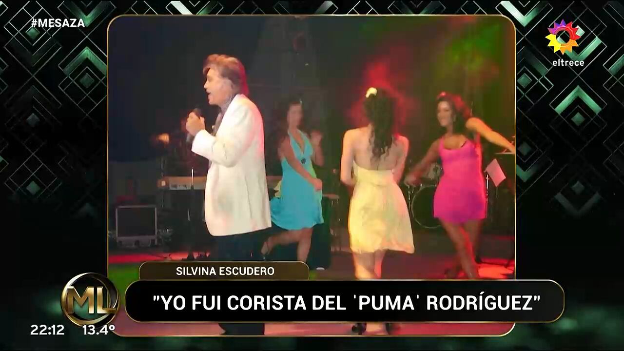 El recuerdo de Silvina Escudero como corista y bailarina del Puma Rodríguez