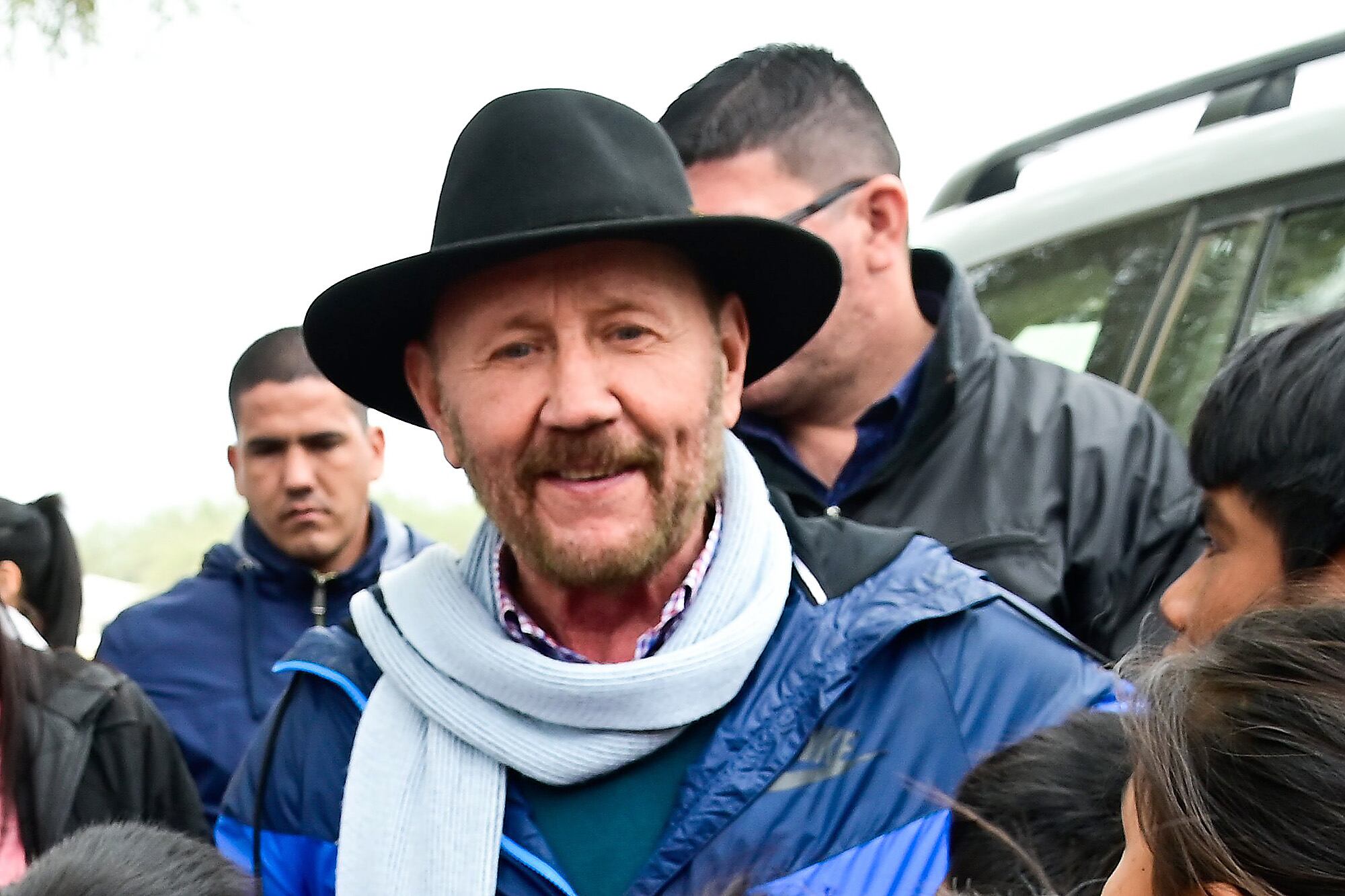 Gildo Insfrán durante un acto en Lote 8