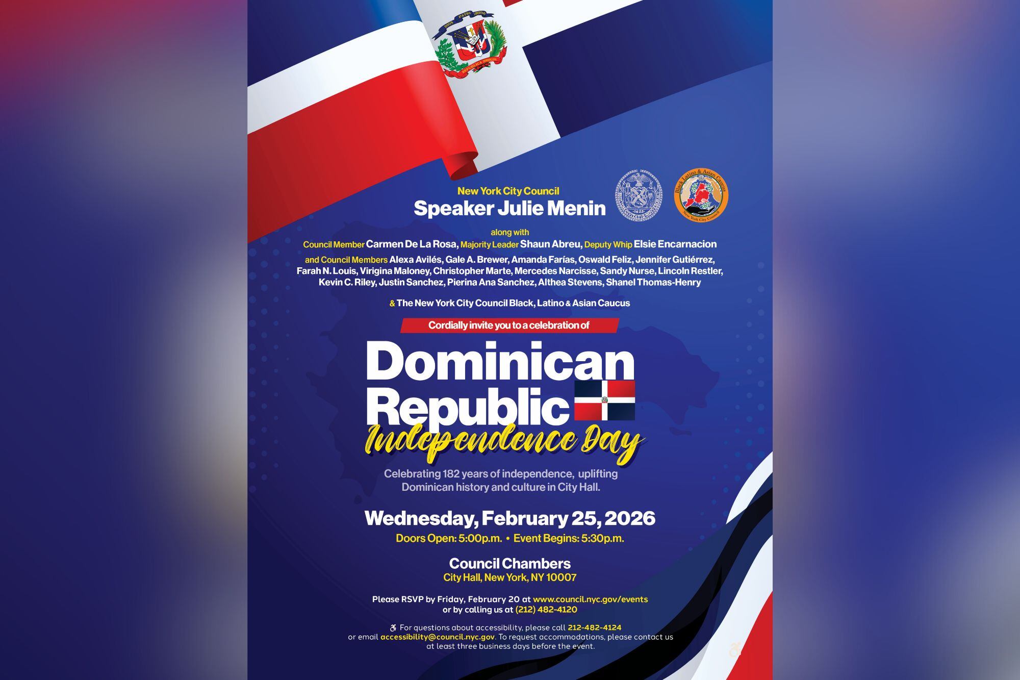 Las autoridades de Nueva York celebran el Día de la Independencia de República Dominicana este miércoles