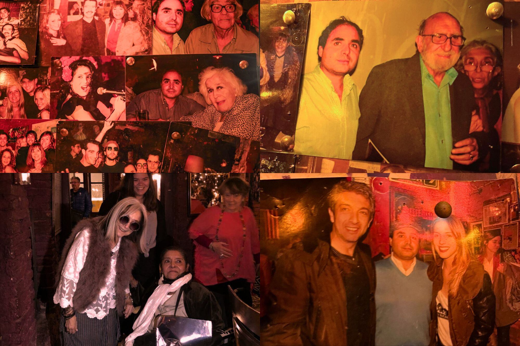 Algunos de los famosos que pasaron por el bar: María Kodama, Josefina Arrollo, Ricardo Darín, Yuyo Noé, Michael Bublé y Lusiana Lopilato, China Zorrilla, entre otros