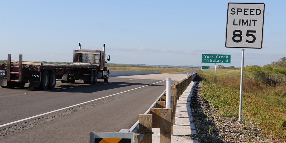 El tramo con el límite de velocidad más alto de EE.UU. está en Texas
