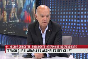 Grindetti reveló el modo en que se enteró de la renuncia de Doman y habló sobre el futuro de Independiente