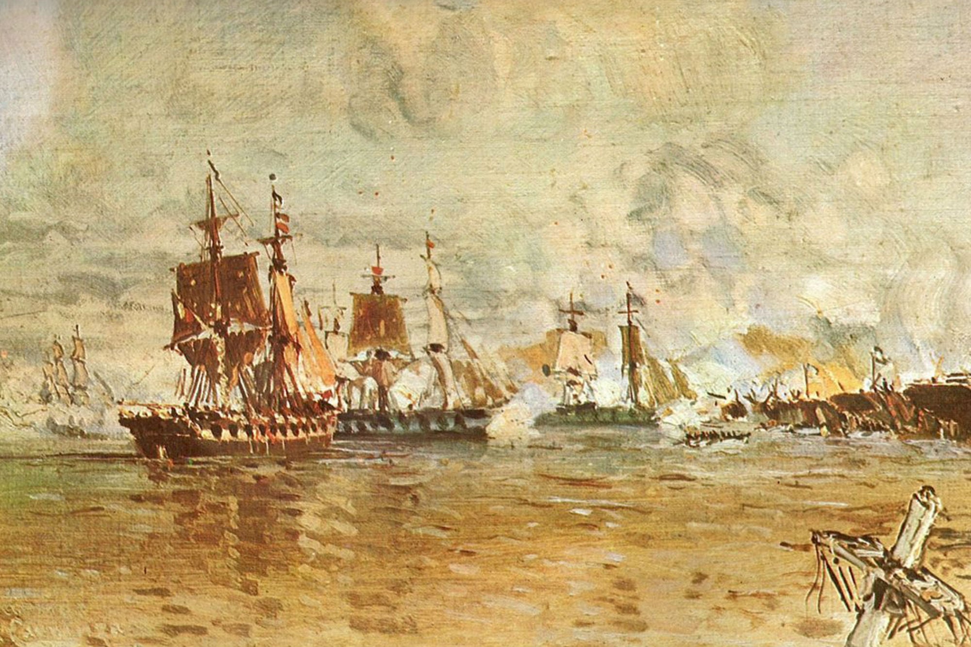 La batalla de la Vuelta de Obligado se recuerda con el Día de la Soberanía Nacional el 20 de noviembre, pero por ser trasladable en 2024 se corrió al lunes 18 (Fuente: Wikipedia)