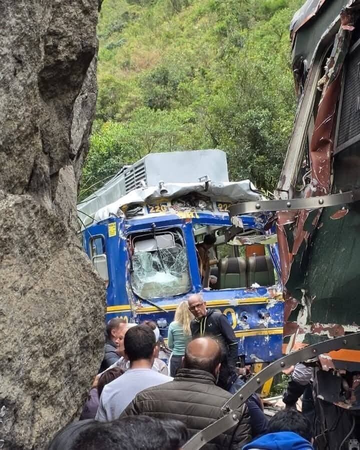 Imagen del accidente camino a Machu Picchu. Fuente: X