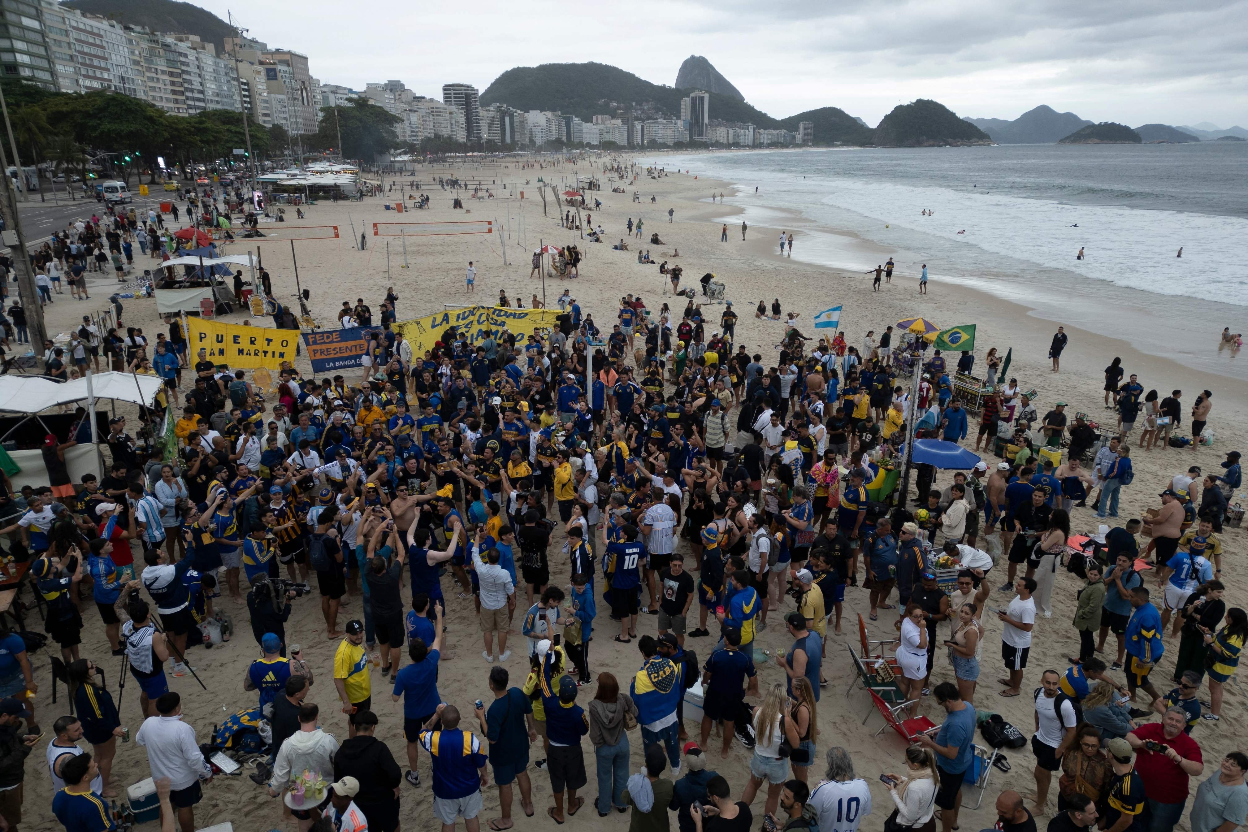 Los hinchas de Boca coparon Río de Janeiro para la vuelta de las semifinales de la Copa Sudamericana
