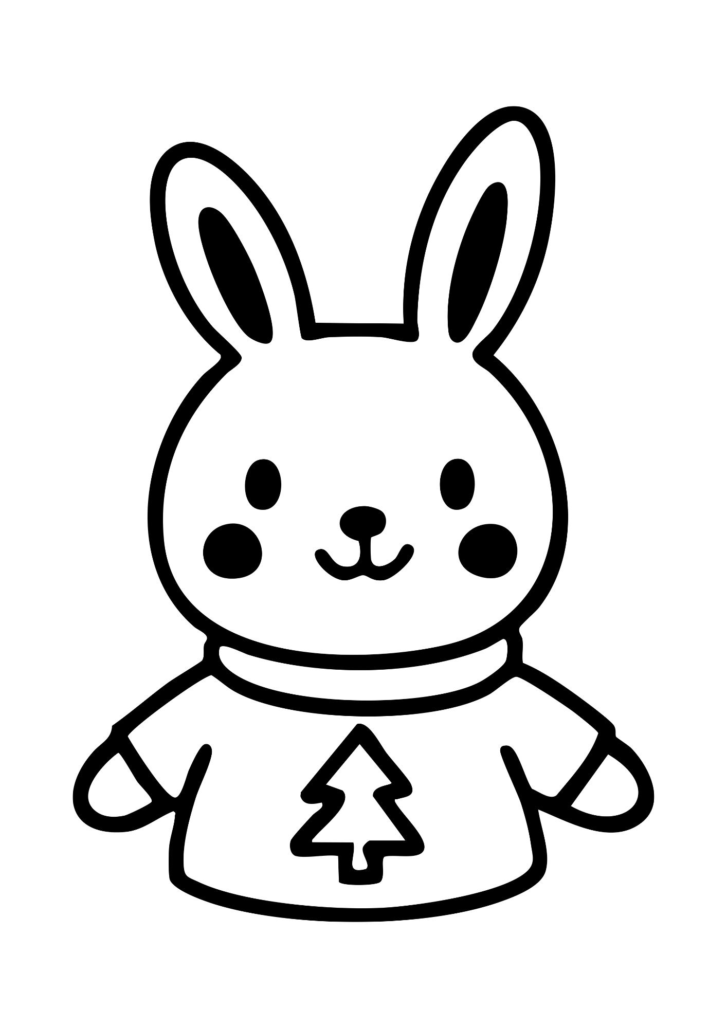 Dibujo con temática navideña para colorear con los niños