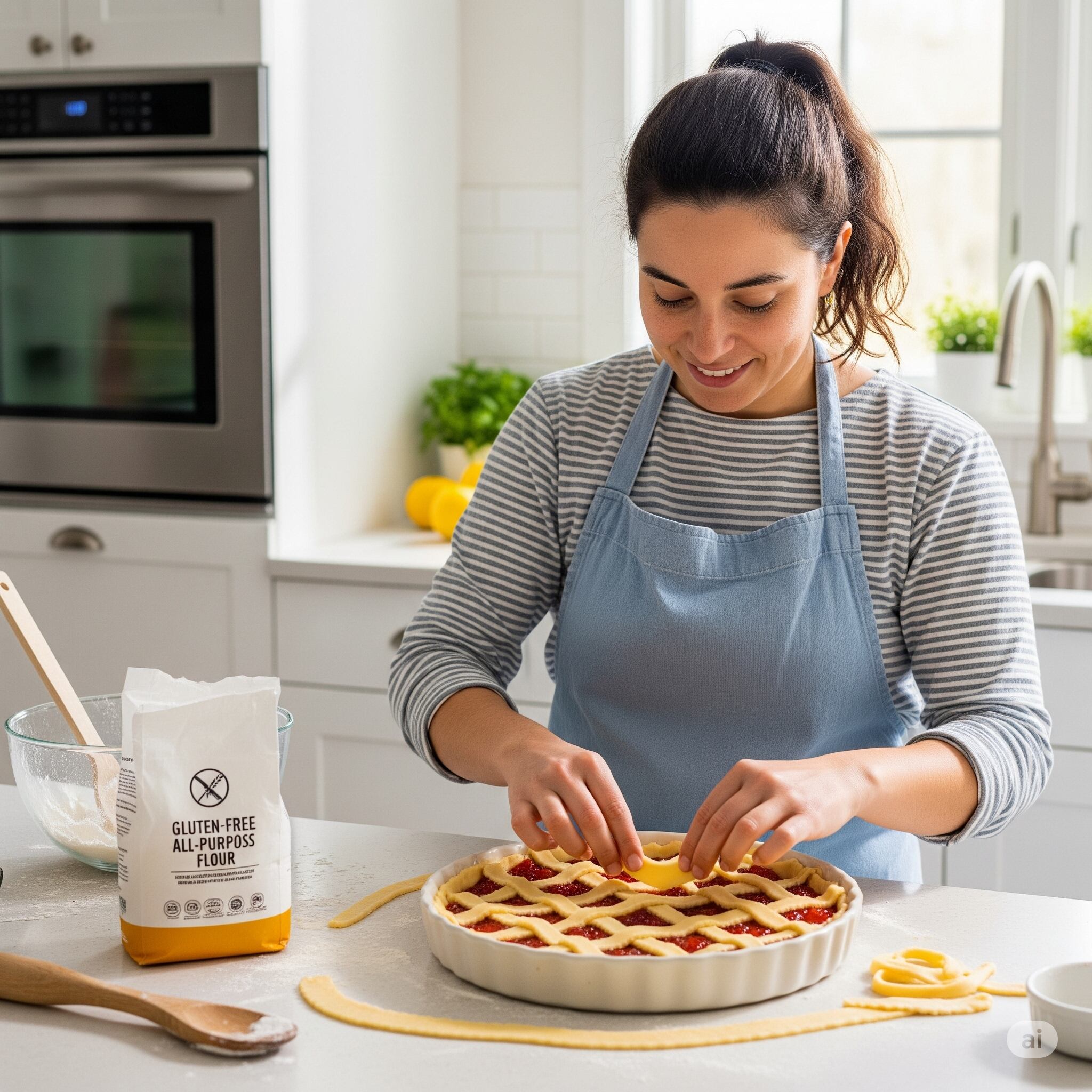El paso a paso para preparar una pasta frola exquisita y libre de gluten (Foto: IA)