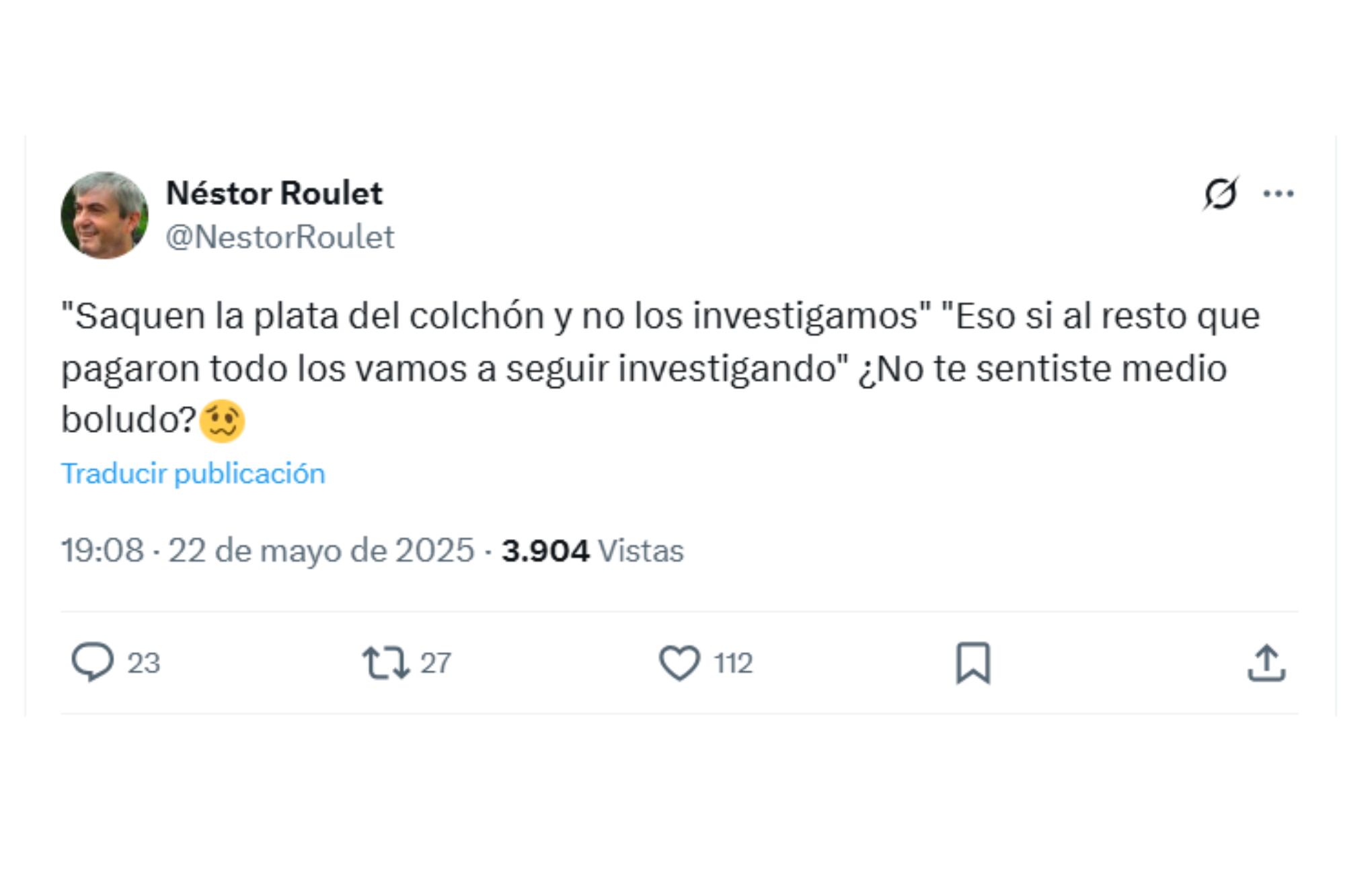 El productor Néstor Roulet también se sumó al debate