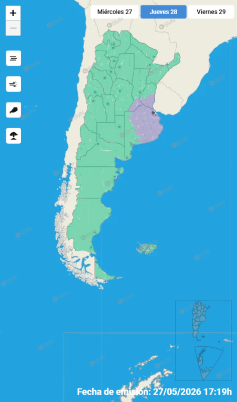 La advertencia por niebla afecta a tres provincia este jueves 28 de mayo