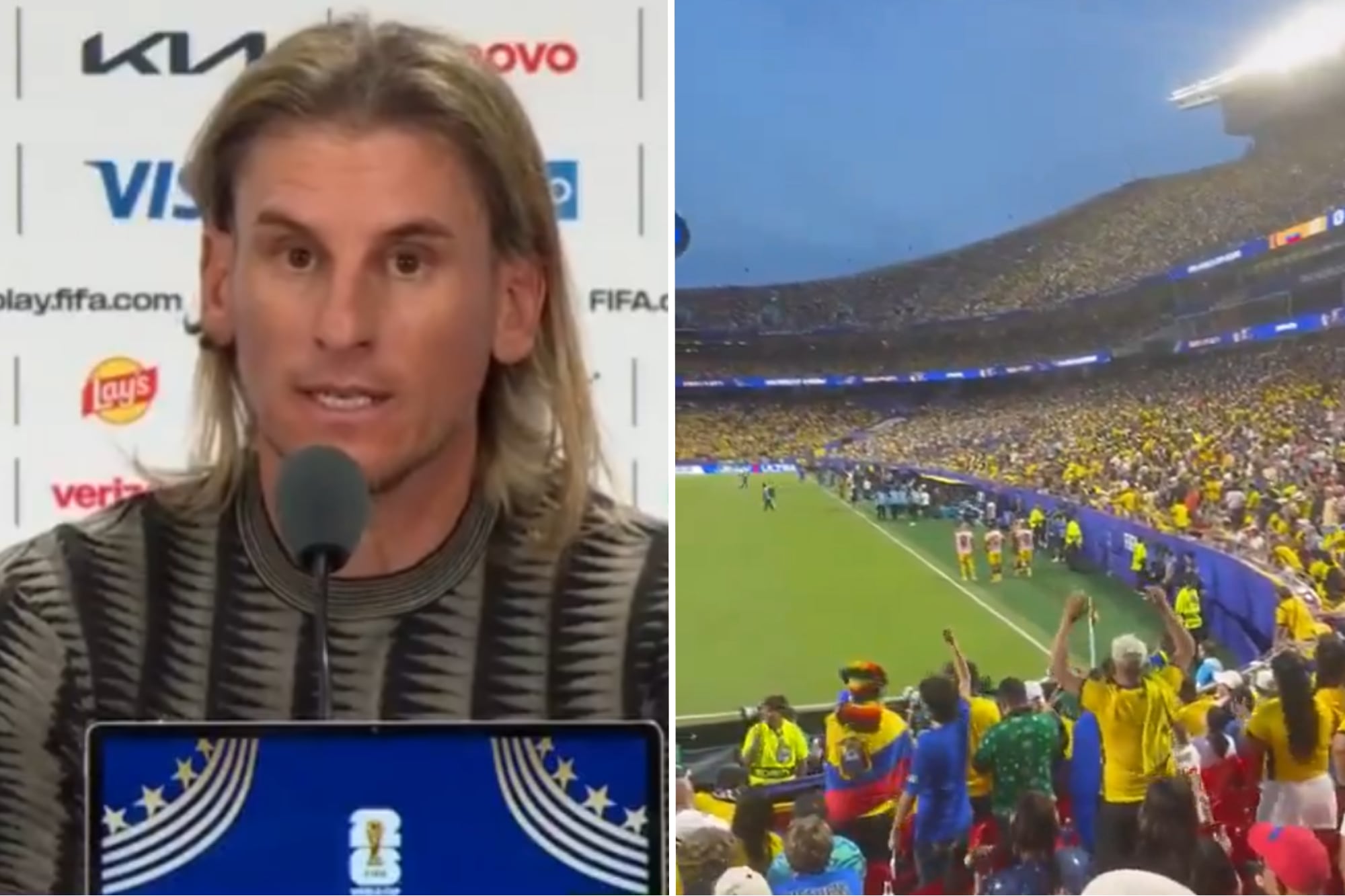 Los hinchas de Ecuador pidieron que se vaya Sebastián Beccacece, que asumió la responsabilidad tras el empate con Curazao