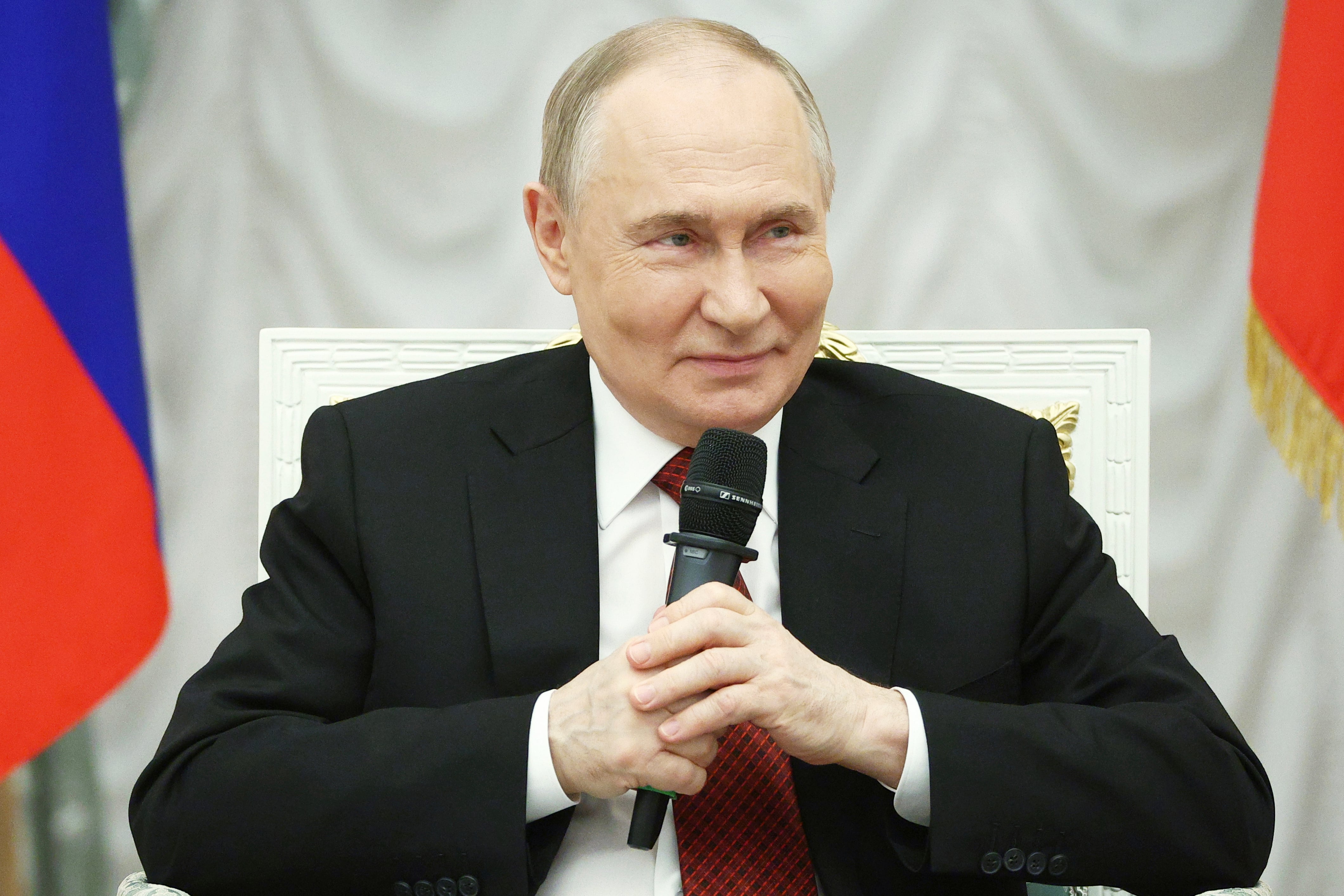 El presidente ruso Vladímir Putin habla durante un evento en Moscú, Rusia, el jueves 12 de junio de 2025.