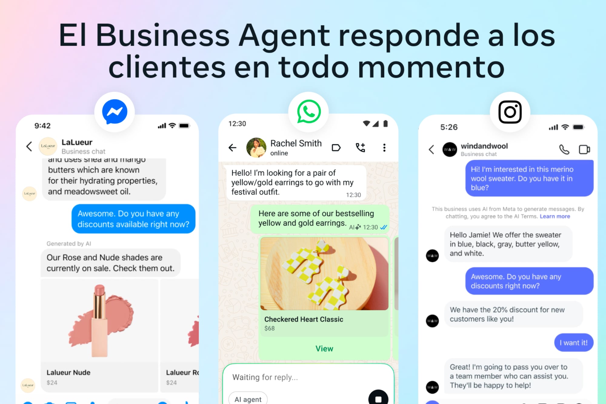 Meta anuncia su agente de IA para transformar para siempre el uso de WhatsApp, Instagram y Messenger 6 El anuncio oficial: así se ve el ida y vuelta entre cliente y negocio
