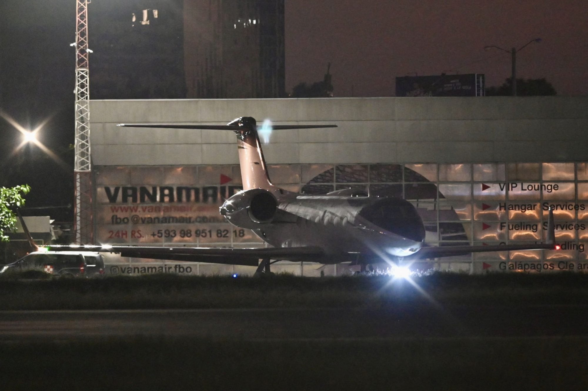 El avión en el que viajó Bolsonaro cuando hizo escala técnica en Ecuador
