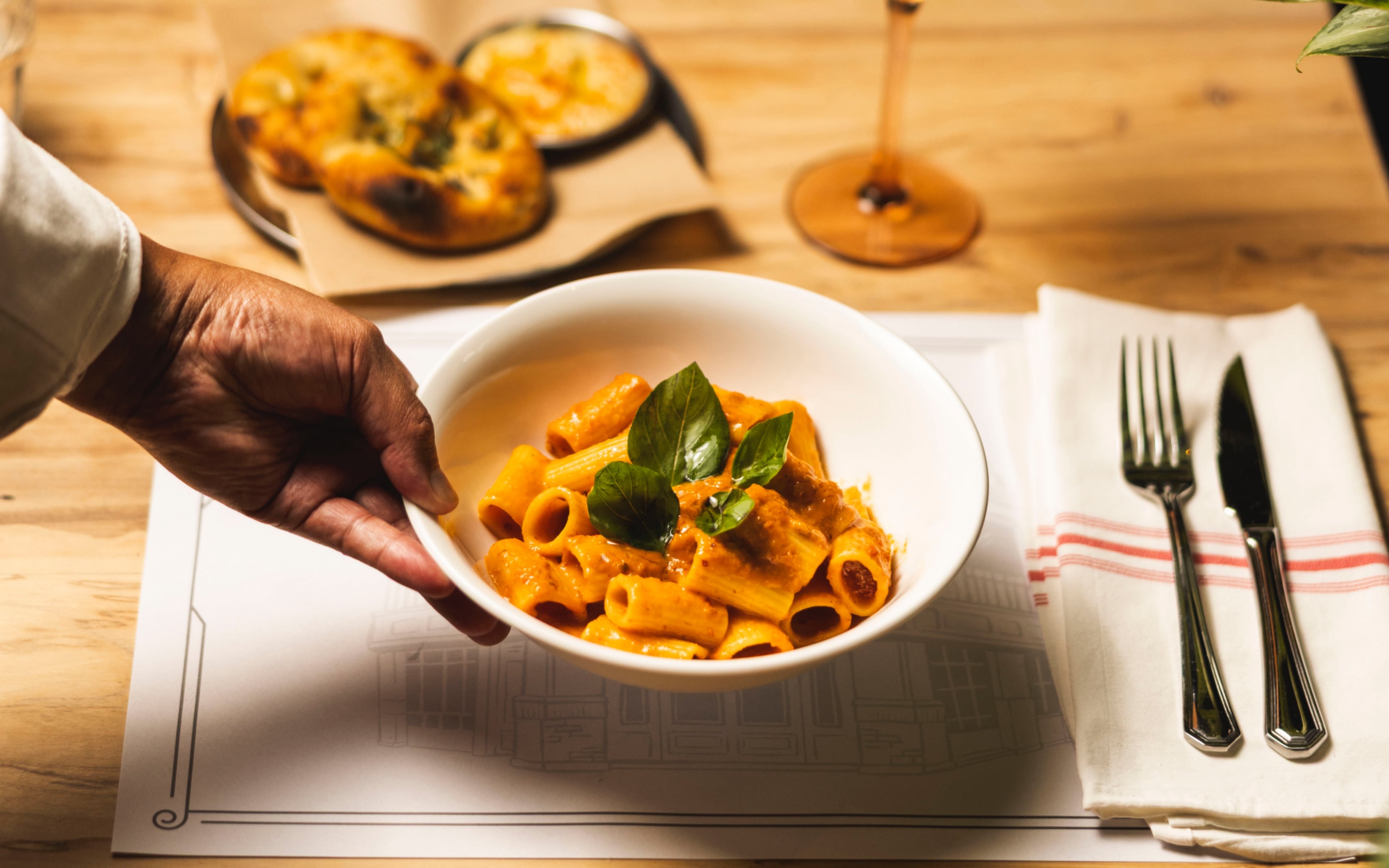 Rigatoni spicy vodka de La Piccola