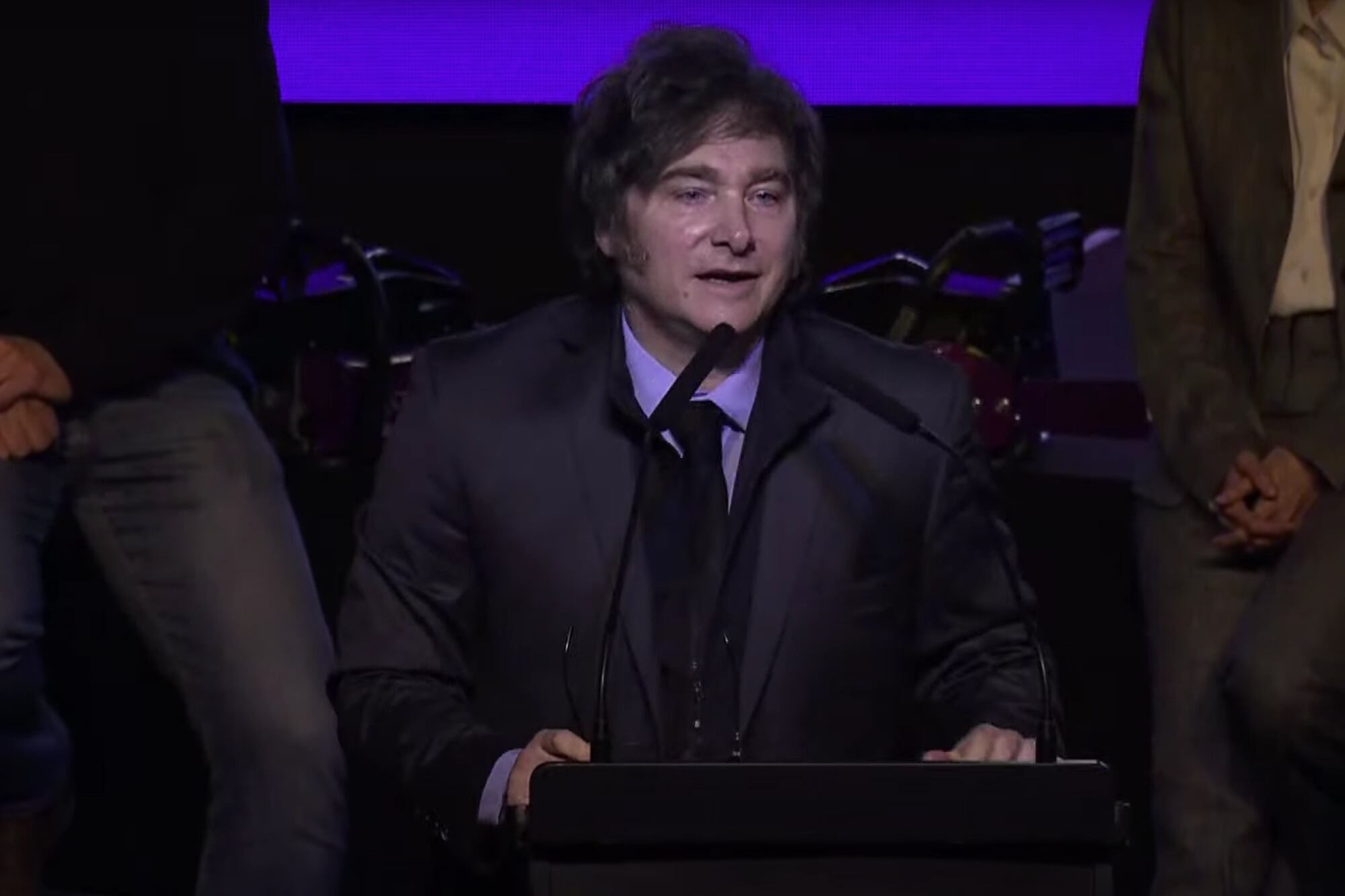 Javier Milei en Junín durante la presentación de candidatos nacionales por la provincia de Buenos Aires de la LLA