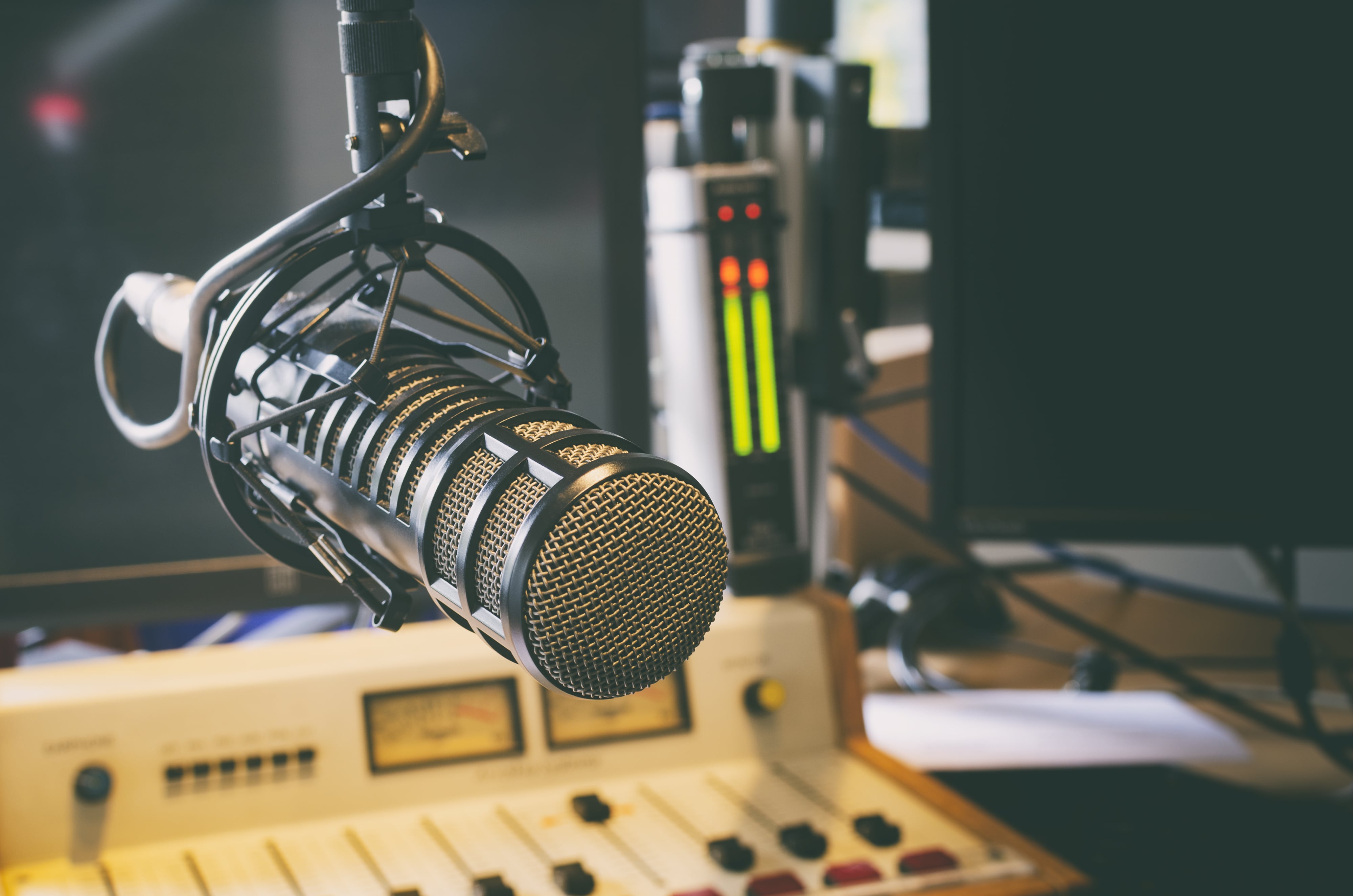 Micrófono. Estudio de radio