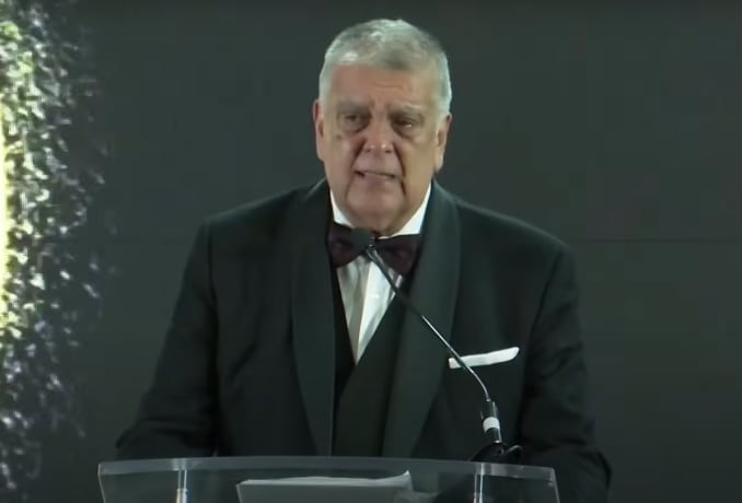 Luis Ventura, el presidente de APTRA, en los Martín Fierro Latino 2025