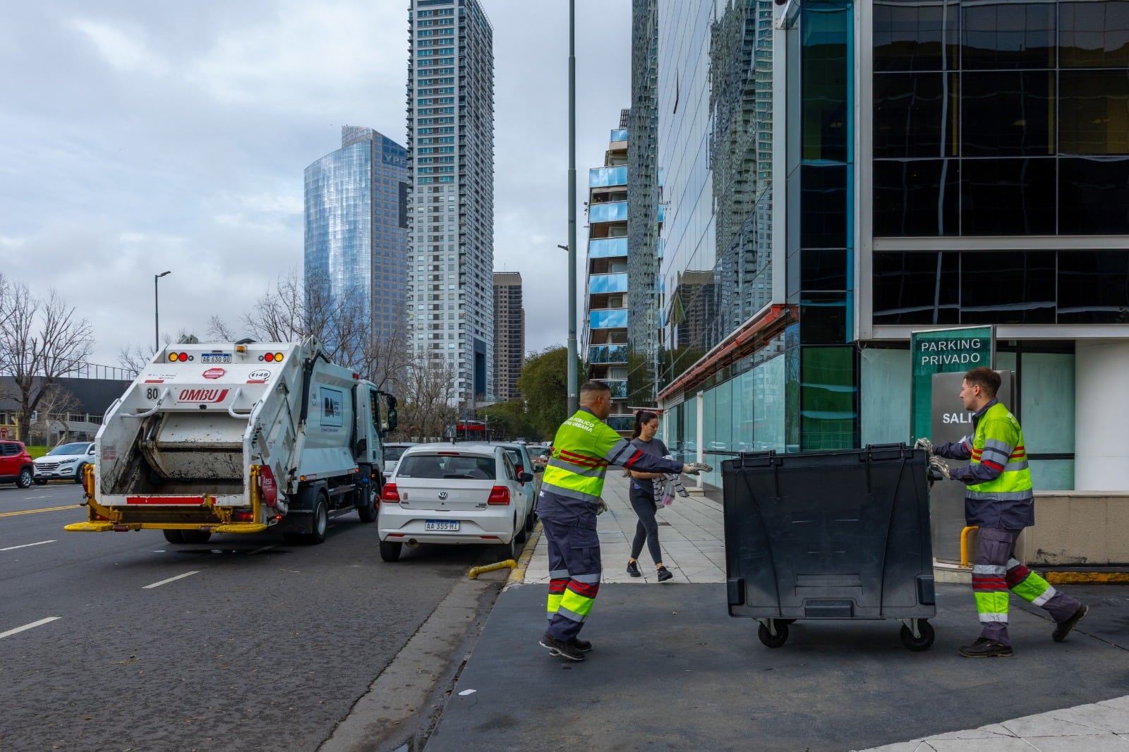 El nuevo sistema de recolección en Puerto Madero.