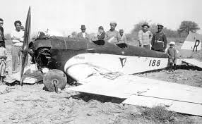 El avión Chingolo accidentado