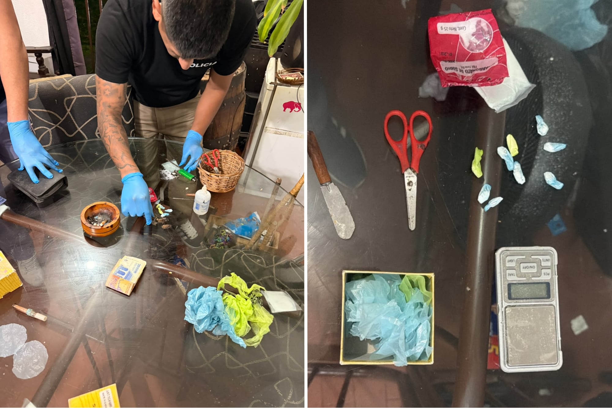 Policías se disfrazaron de albañiles y jardineros para desmontar una operación de droga en Avellaneda: dos detenidos 7 Elementos secuestrados en el operativo