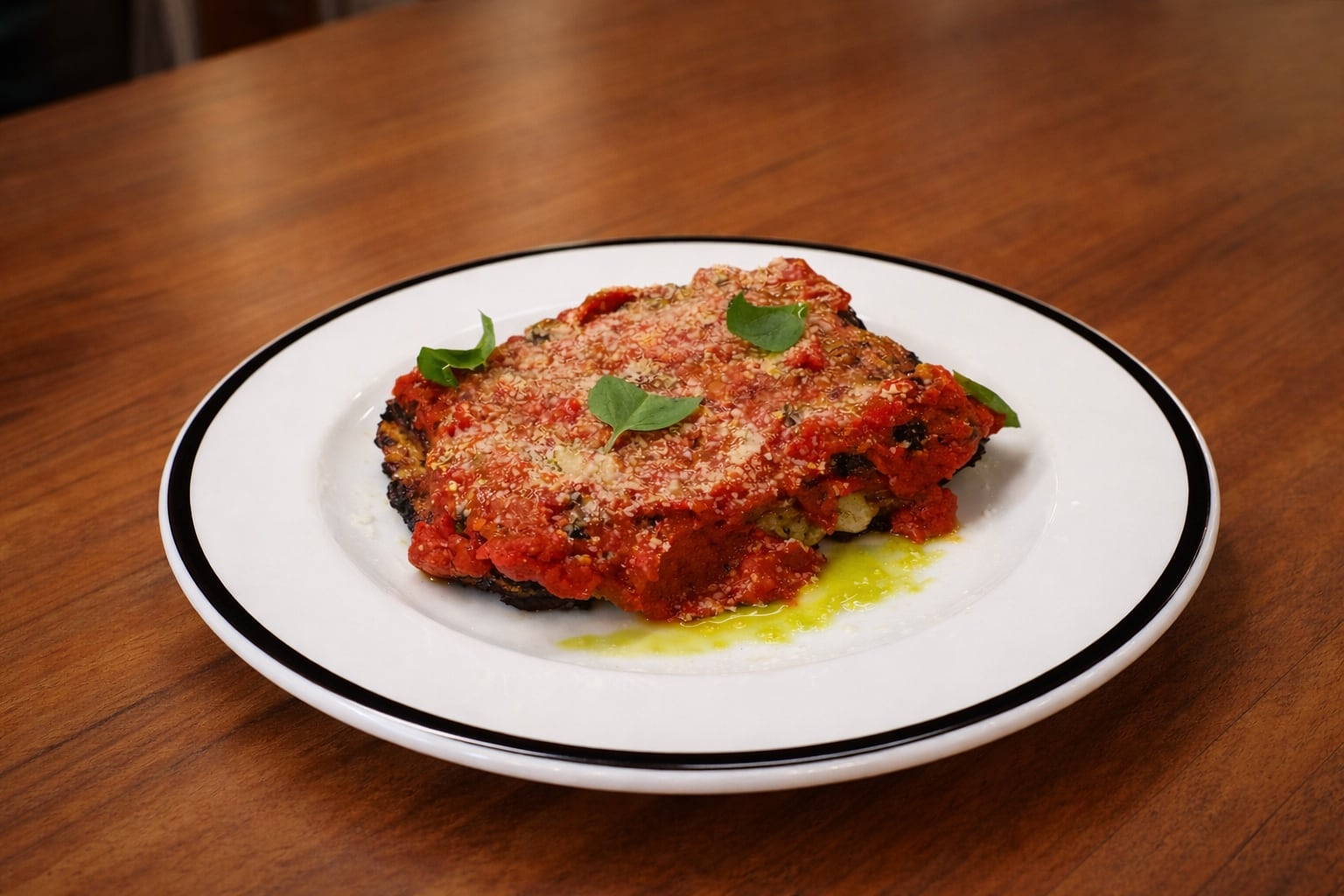 Lasagna de ragú, ricota y espinaca a la romana