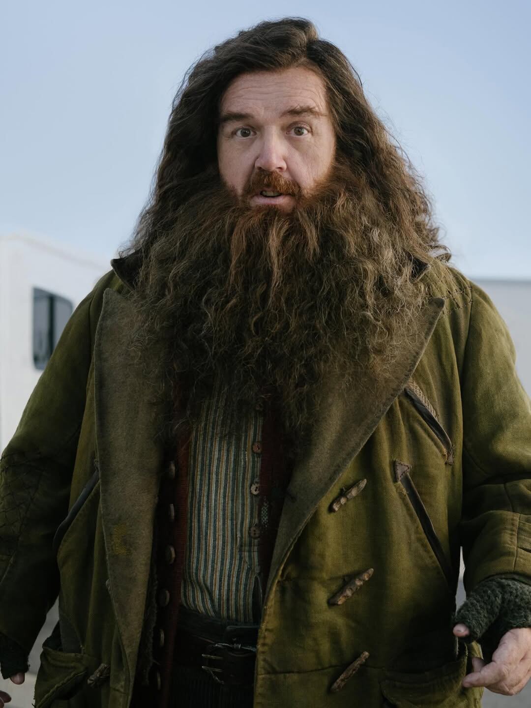 La primera imagen de Nick Frost como Rubeus Hagrid en la serie de Harry Potter