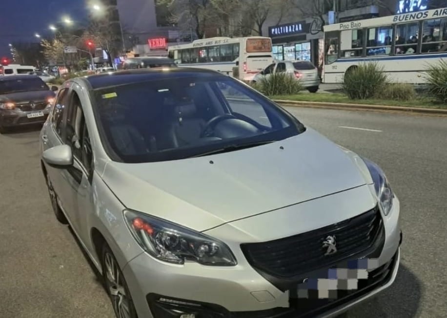 El auto en el que circulaba el sindicalista