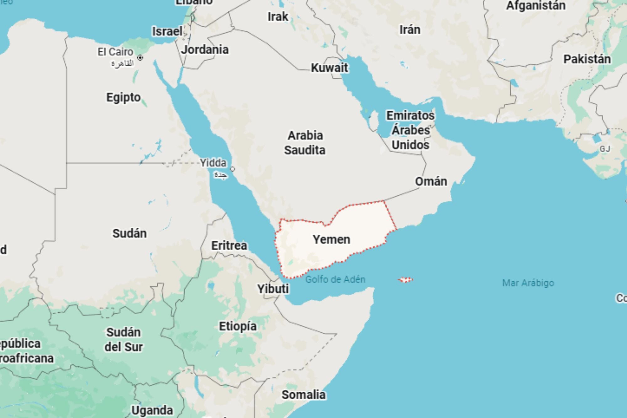 Yemen está ubicado en una zona de mucha tensión, ya que está a pocos kilómetros de conflictos en África y Medio Oriente