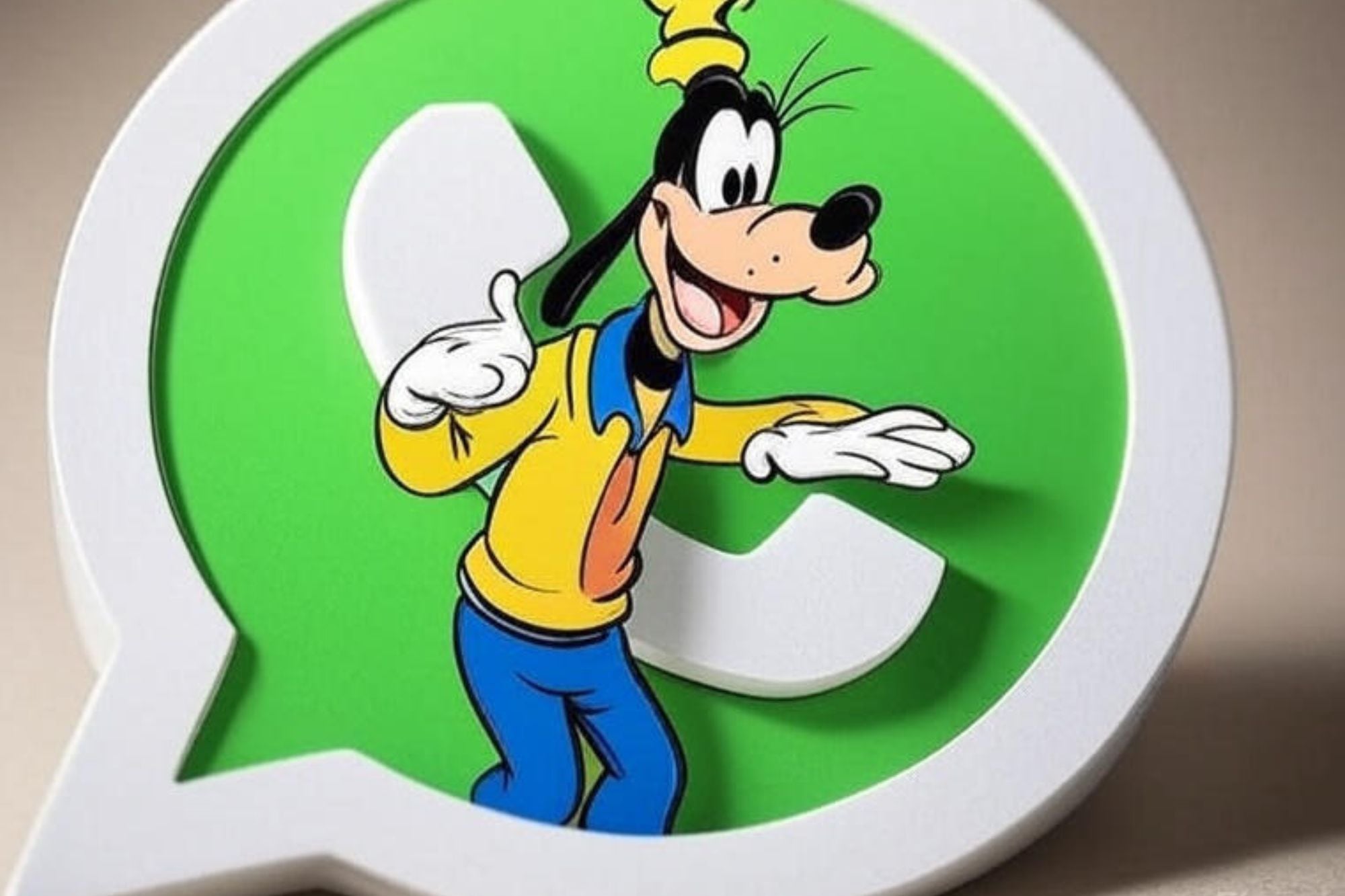Así se vería Goofy en WhatsApp