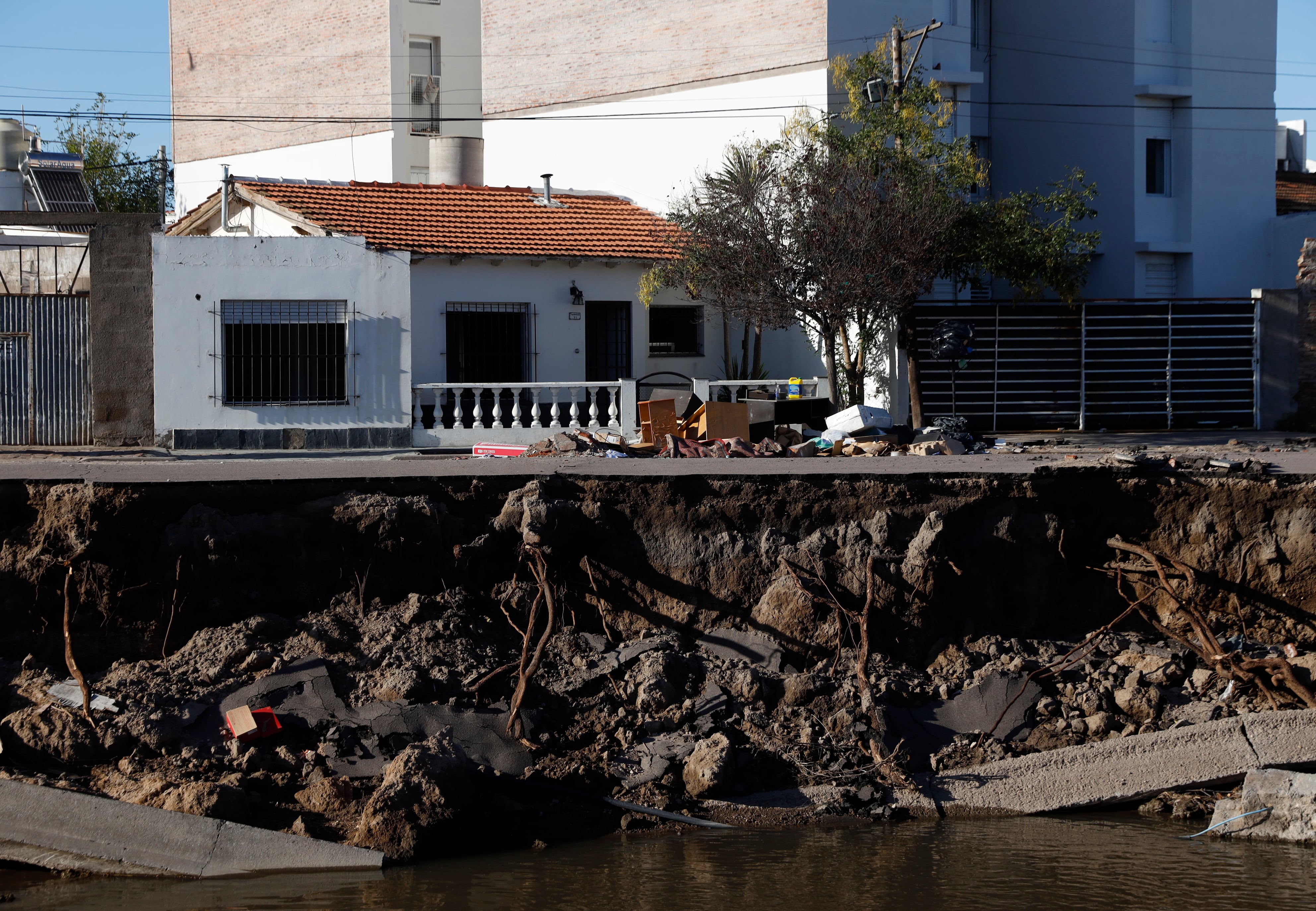 El arroyo Maldonado, que se desbordó el 7 de marzo pasado