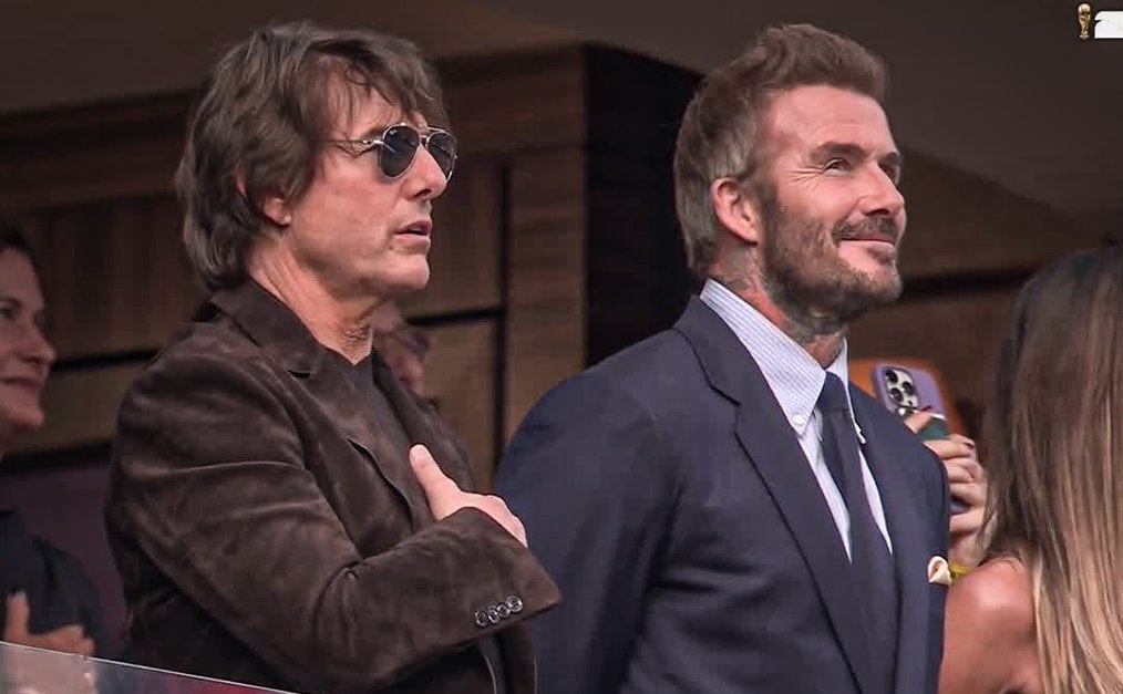 Tom Cruise y David Beckham, presentes en el SoFi Stadium de Los Ángeles