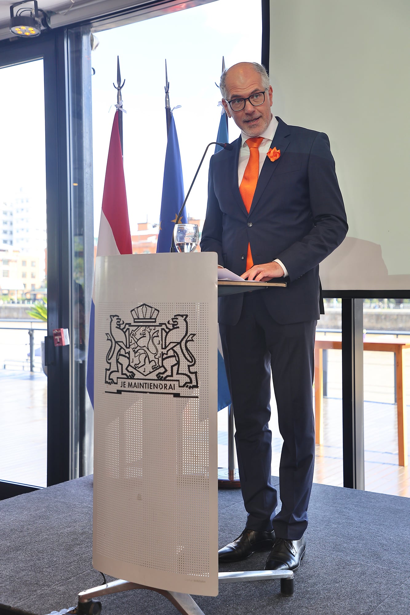 En su discurso, en embajador le deseó la mejor de las suertes a la Argentina,