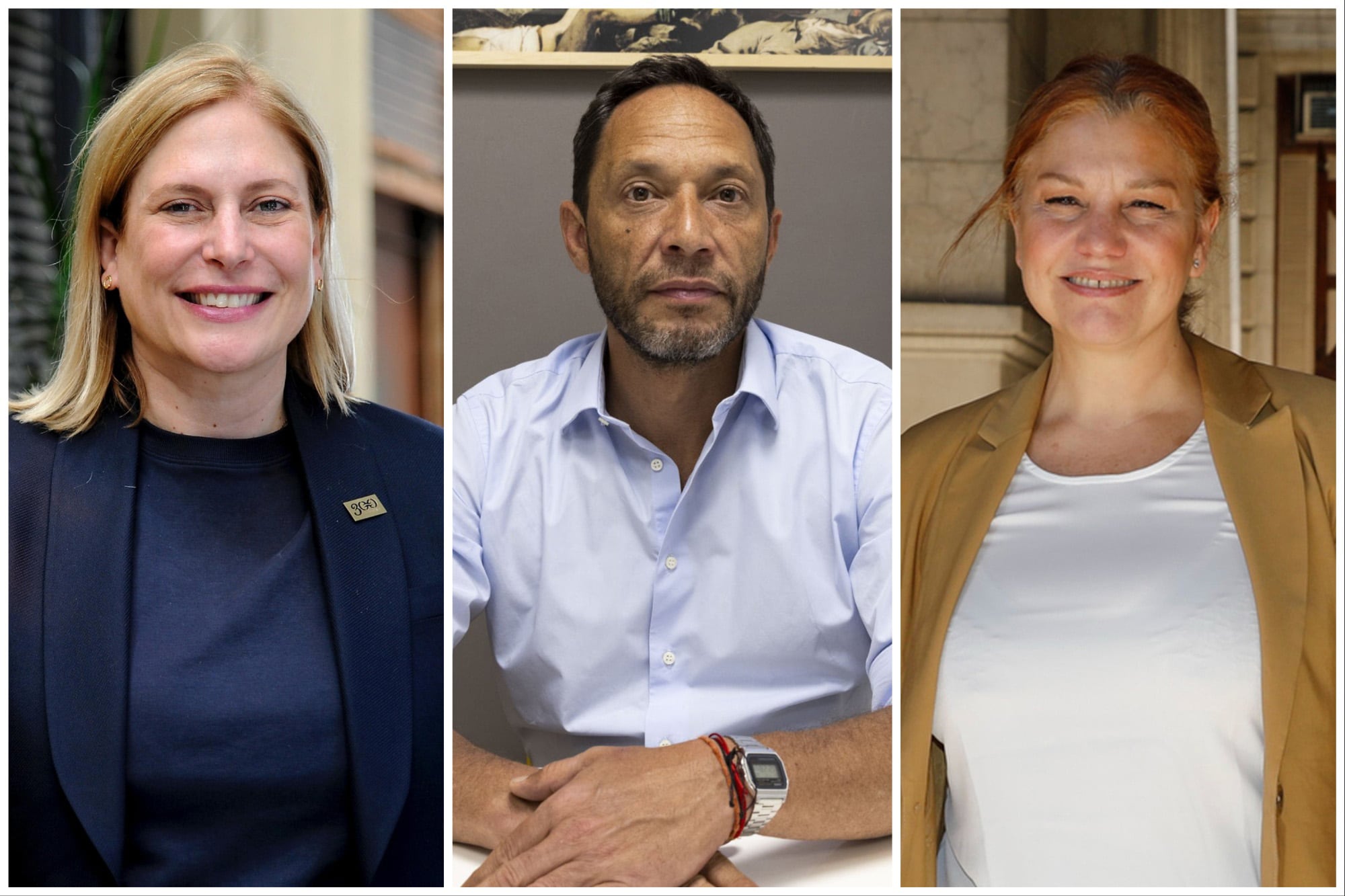 Tríptico Gisela Scaglia, Maximiliano Ferraro y Karina Banfi