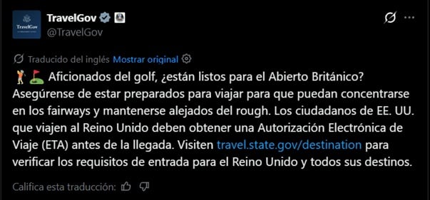 El mensaje enfatiza la importancia de cumplir con los requisitos migratorios