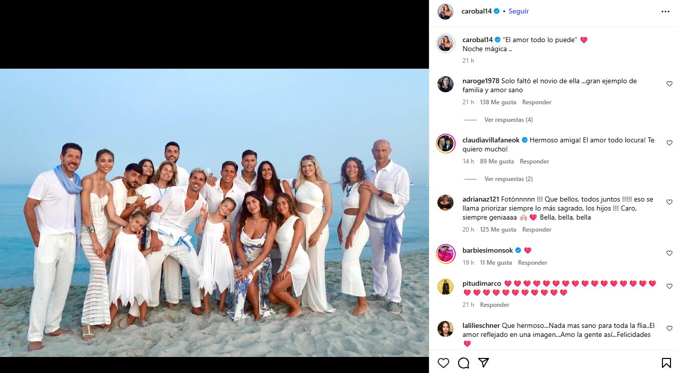 El emotivo posteo de Carolina Baldini tras el festejo de su hijo Giovanni