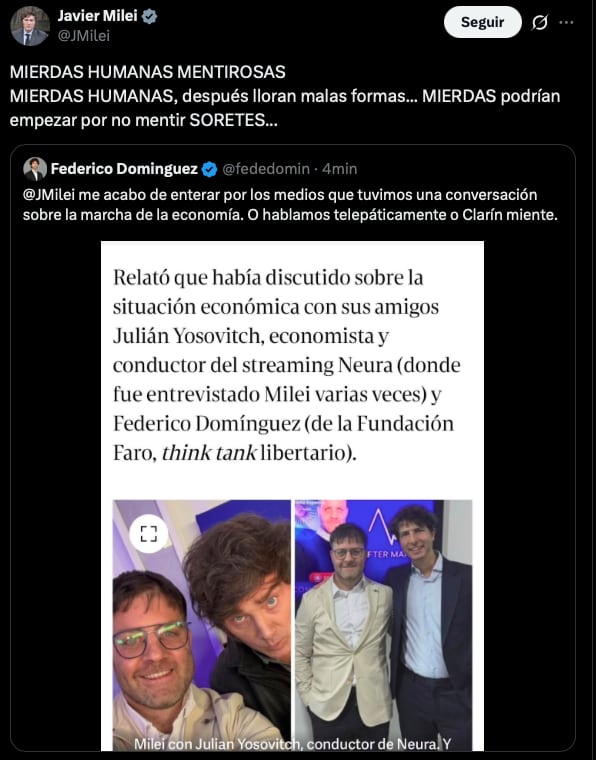 Los insultos del presidente a distintos comunicadores