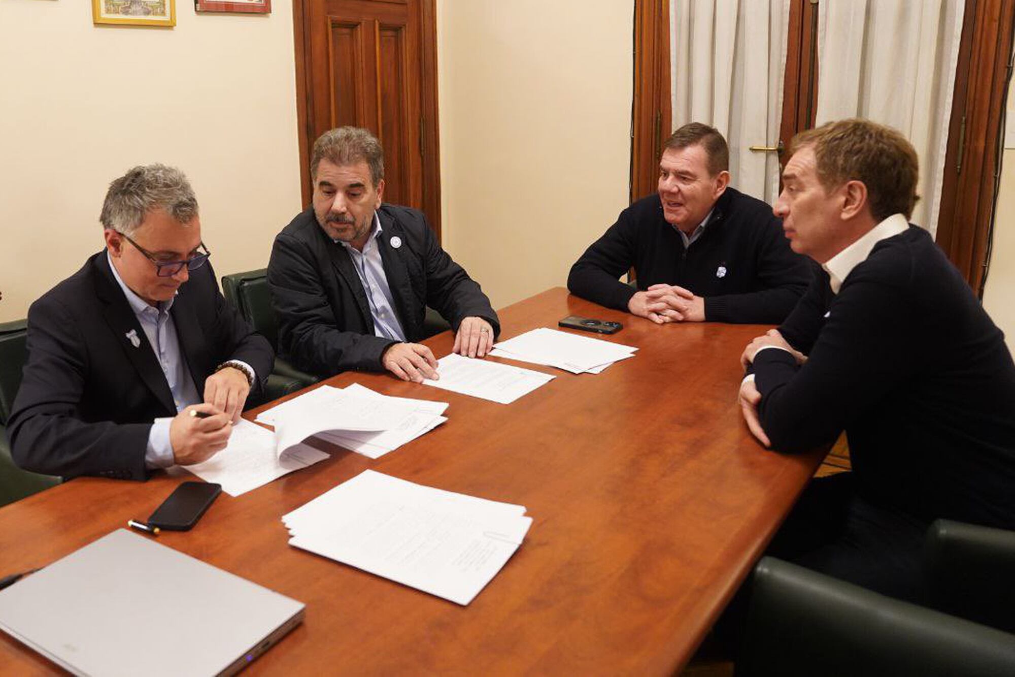 Sebastián Pareja, Cristian Ritondo, Guillermo Montenegro y Diego Santilli
