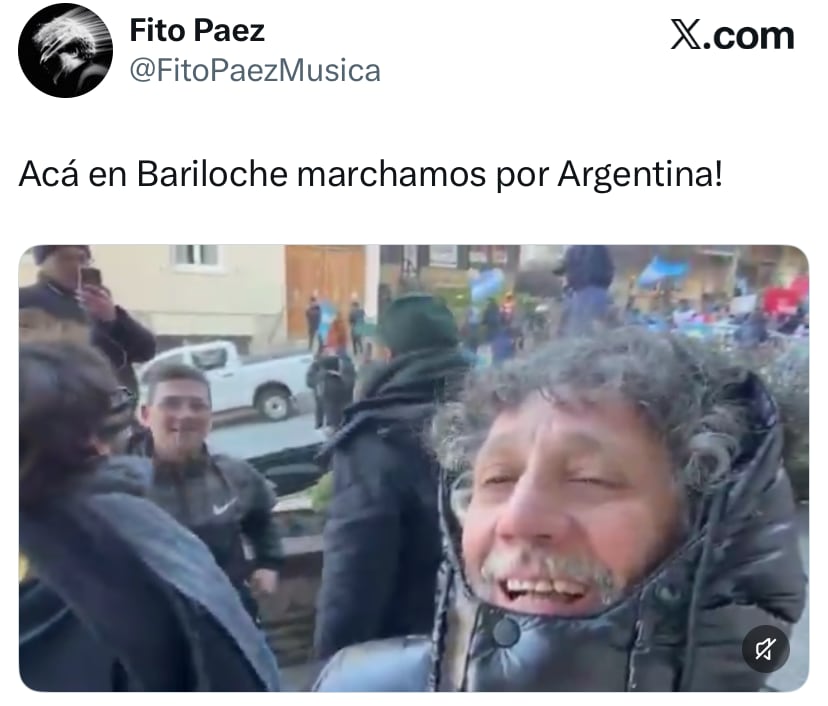 El posteo de Fito Páez