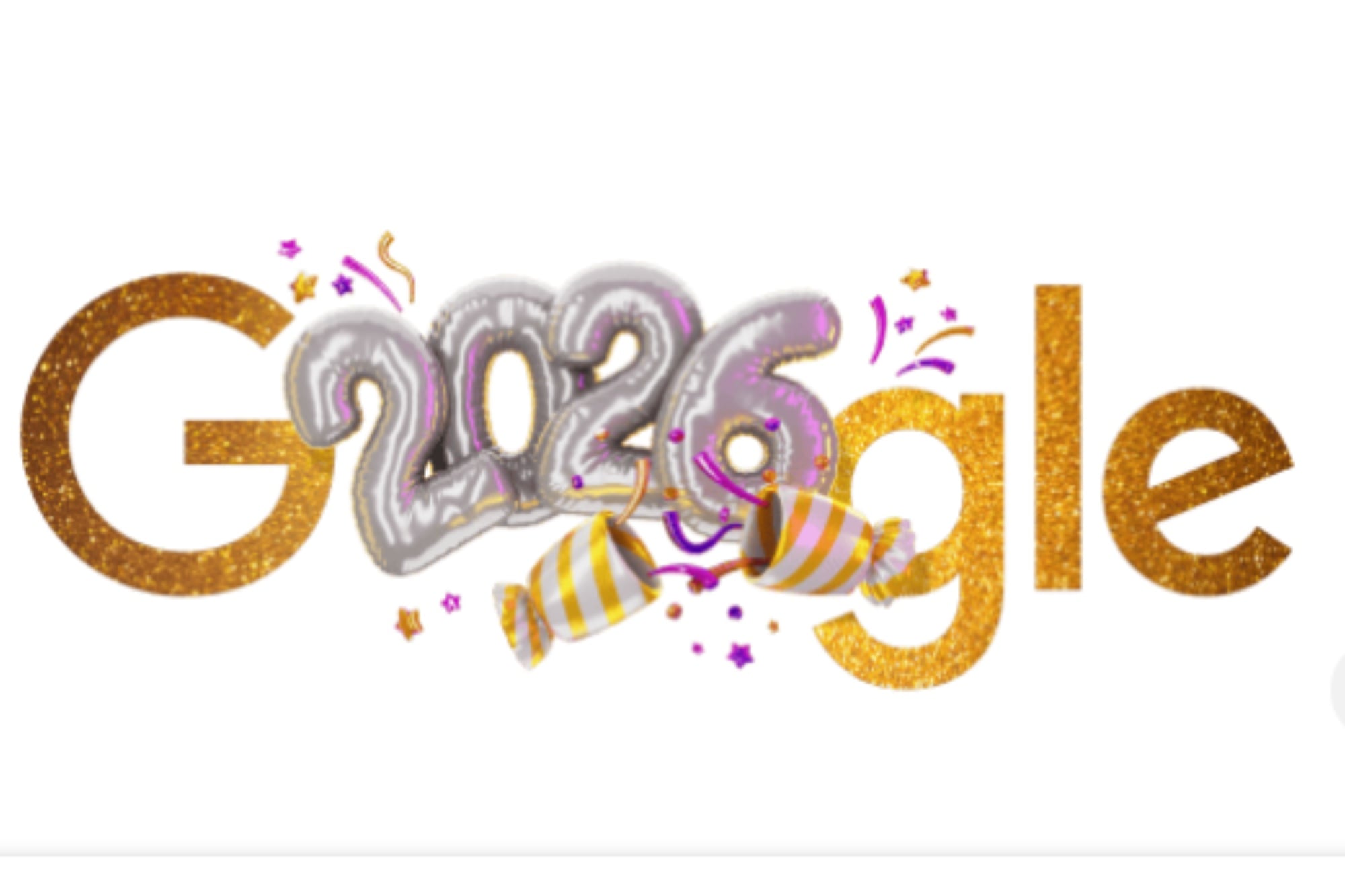 Nochevieja 2025: este es el Doodle de hoy que celebra la llegada del Año Nuevo 2026