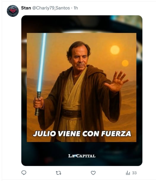 Julio llegó cargado de memes ( Foto: Captura X/@Charly79_Santos)