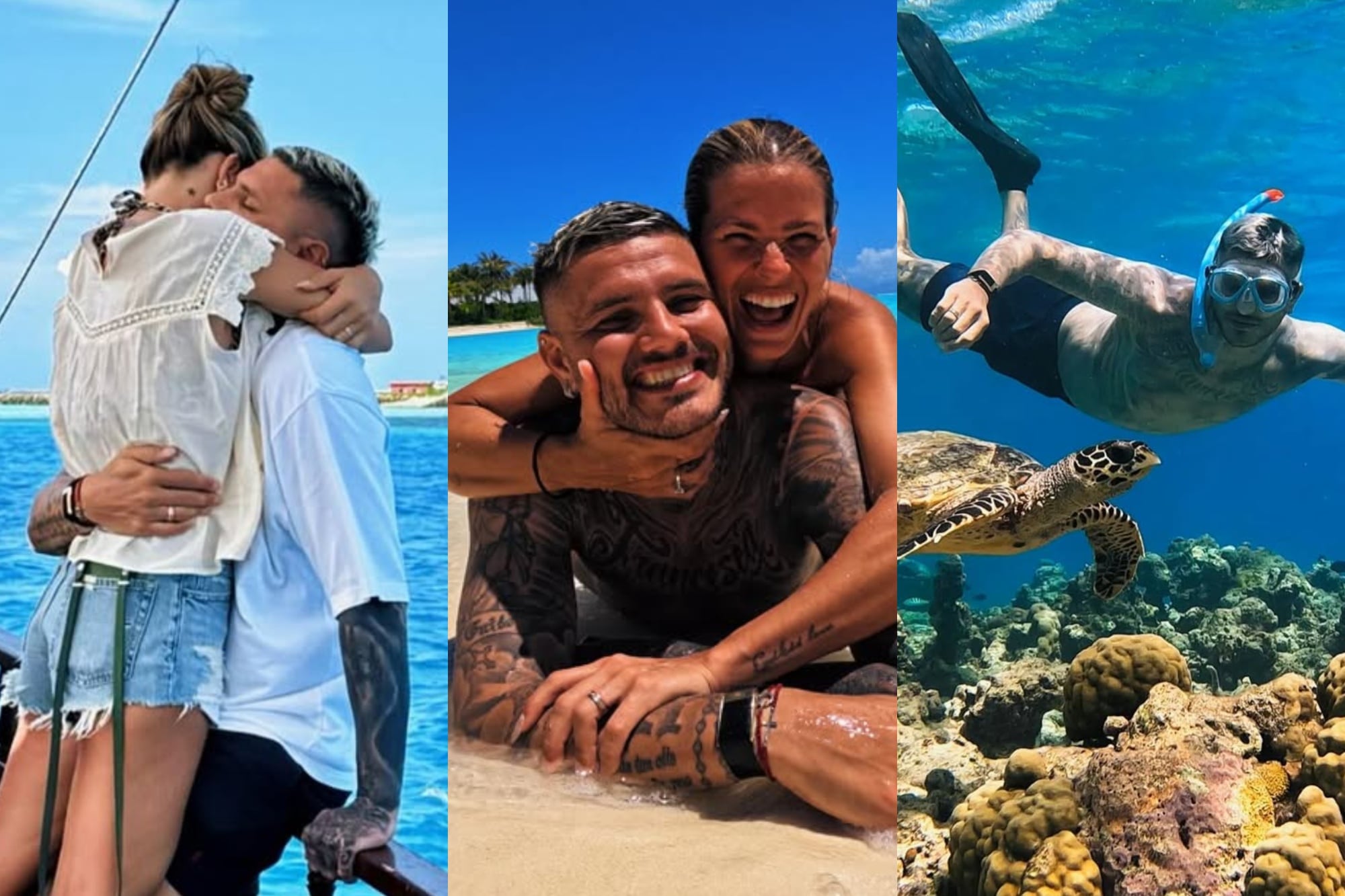 Las fotos de las paradisíacas vacaciones de Mauro Icardi y la China Suárez en Maldivas