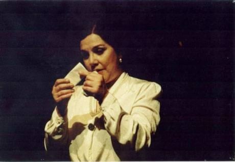 Rita Terranova en el personaje de Liubov Andréievna en El jardín de los cerezos, una puesta de 2005