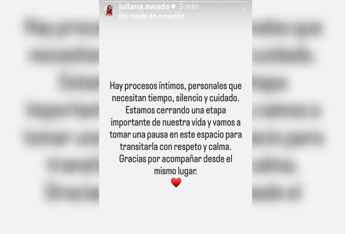 El posteo de Juliana Awada en Instagram tras su separación de Mauricio Macri