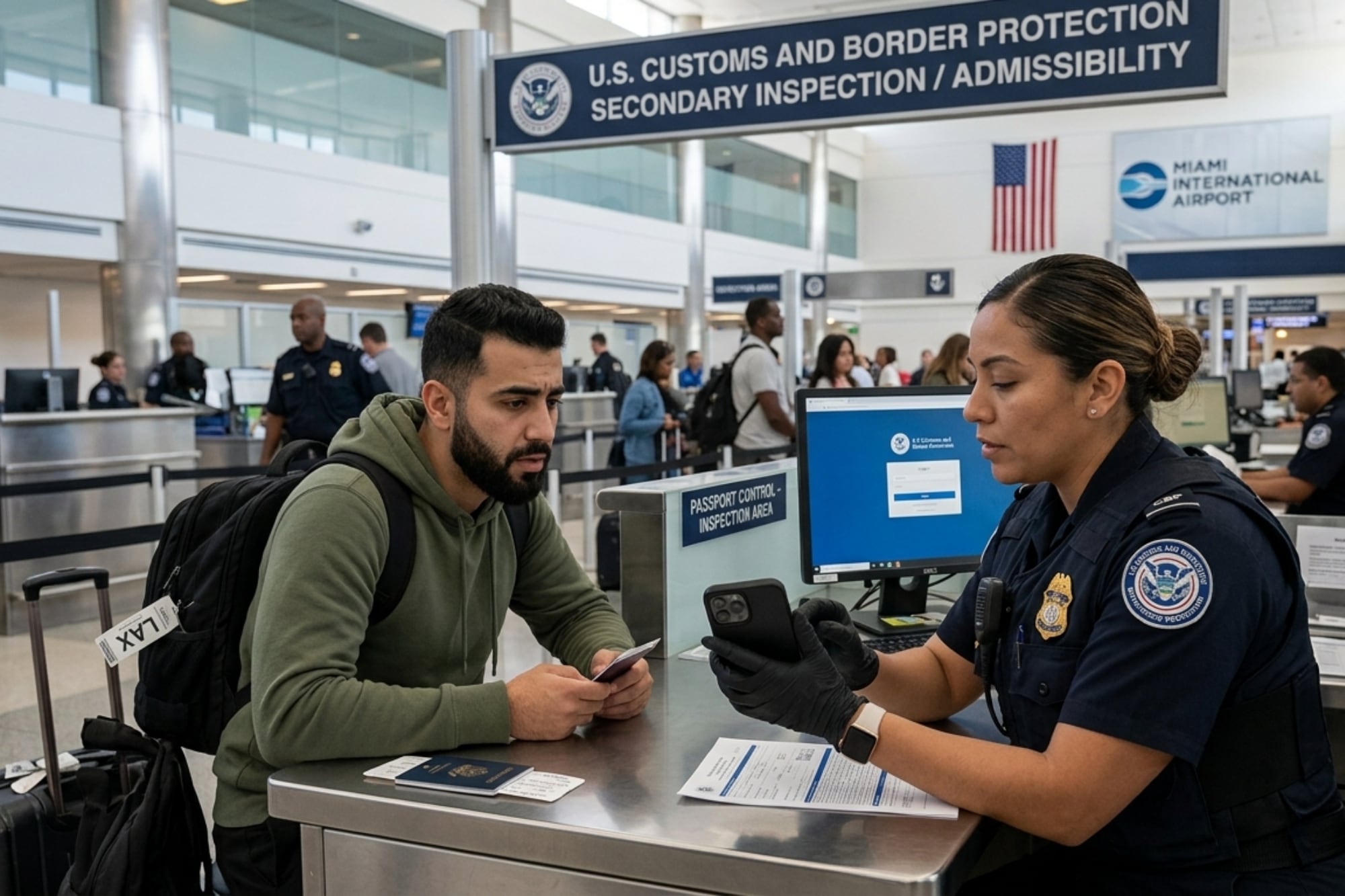 Los agentes de la CBP tienen autorización para revisar los dispositivos móviles de los viajeros si lo consideran necesario