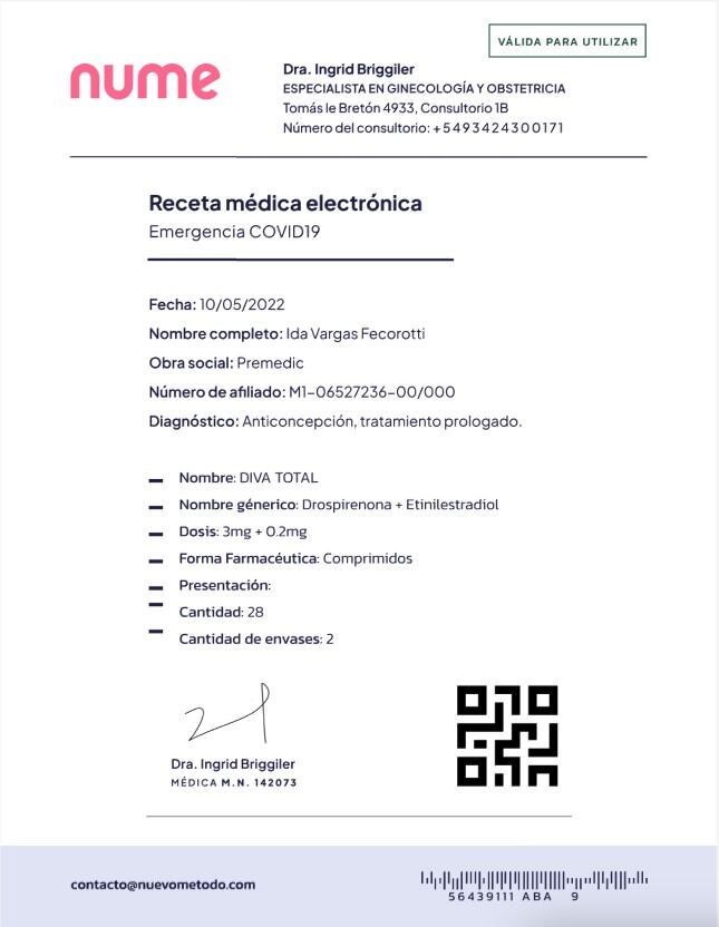 La receta electrónica debe contar con los datos completos del paciente y de quien prescribe