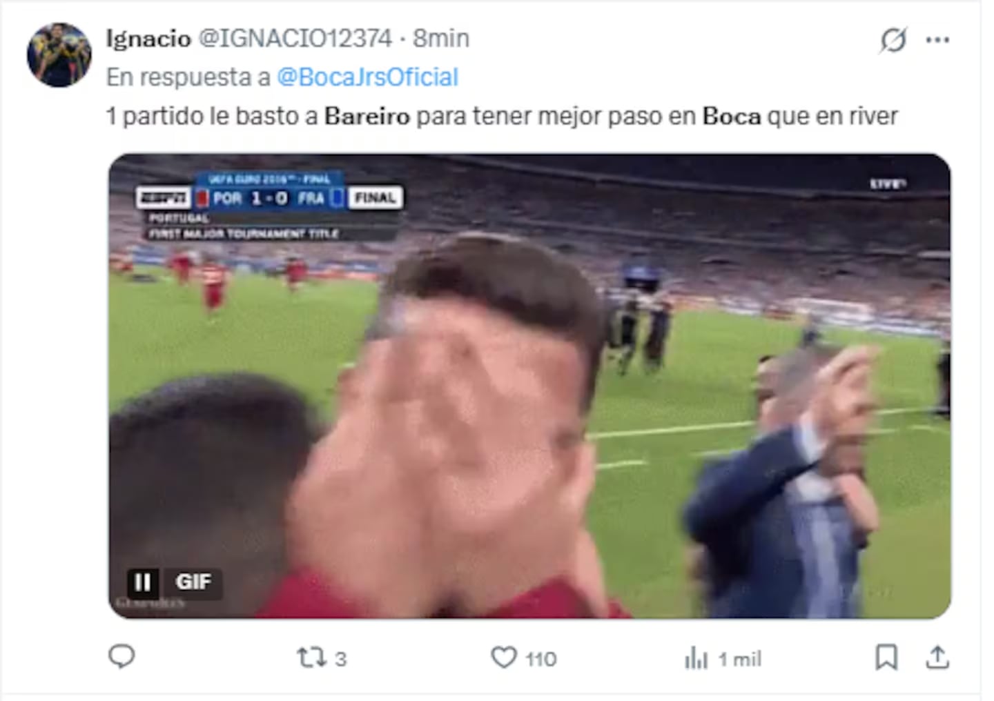 Los memes invadieron las redes sociales tras el triunfo de Boca ante Gimnasia de Chivilcoy, con doblete de Bareiro